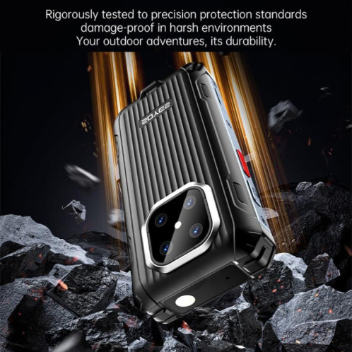 Téléphone robuste SOYES Maxo, 6 Go + 128 Go, 3,88 pouces, Android 12.0, MTK6762 Octa Core, réseau : 4G, double SIM, OTG, compatible Google Play Store (noir) SS894B127-018